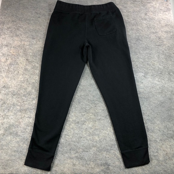 Champion Men Sweatpants Joggers Large Black Drawstring Mid Rise Cotton Polyester - Picture 2 of 15